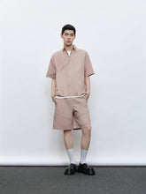 Men's Solid Shirt with Pleated Hem